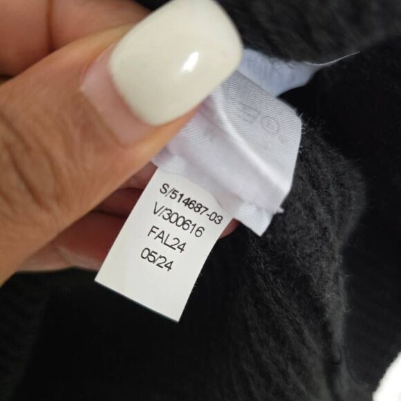 Banana Republic Sweater Women's Medium Black Knit Long Sleeve Collared Gorpcore - Picture 6 of 8